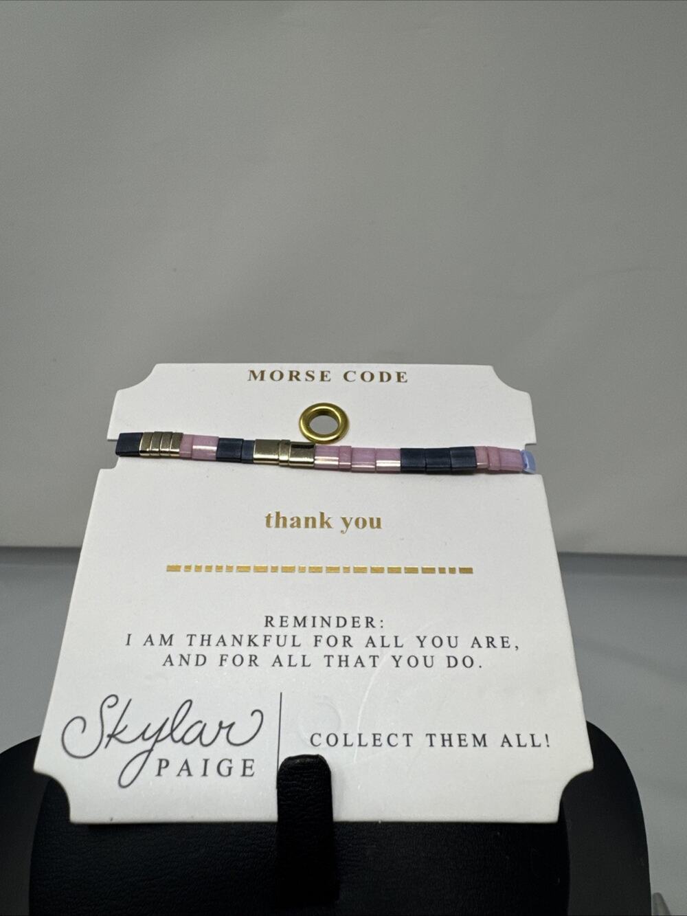 Skylar Paige Morse Code Tila Beaded Bracelet “Sister” - New